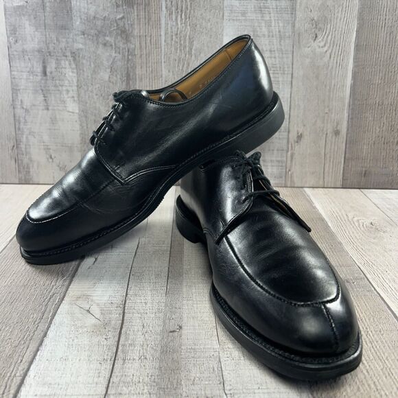 Allen Edmonds Kennett Men's Oxford Split Toe Derby Leather Black Size 9 D 9504 - Picture 2 of 16